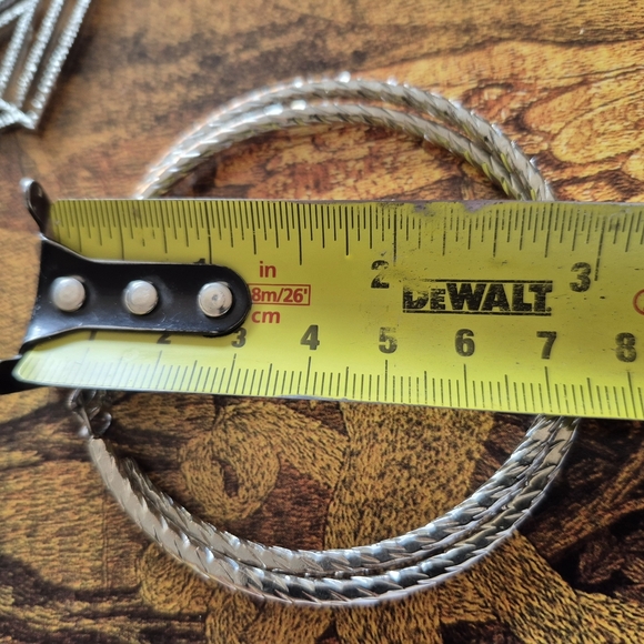 Silver Geometric Earrings - Picture 3 of 7